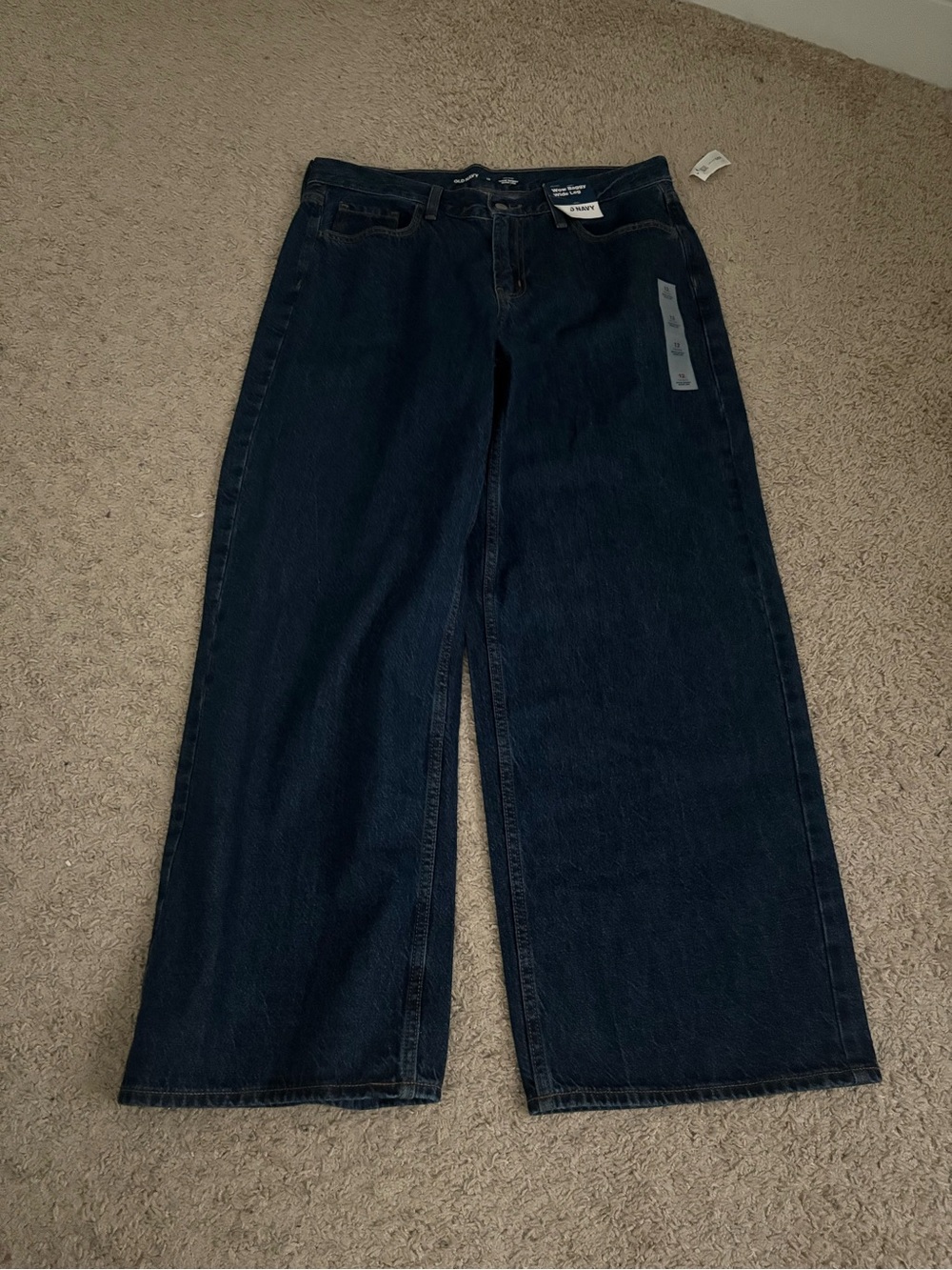 Wide Leg Dark Blue Women’s Jeans - old navy